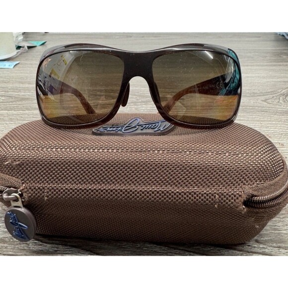 Maui Jim Women's Seven Pools Sunglasses Rootbeer Fade Frame Bronze HCL Polarized - Picture 1 of 10